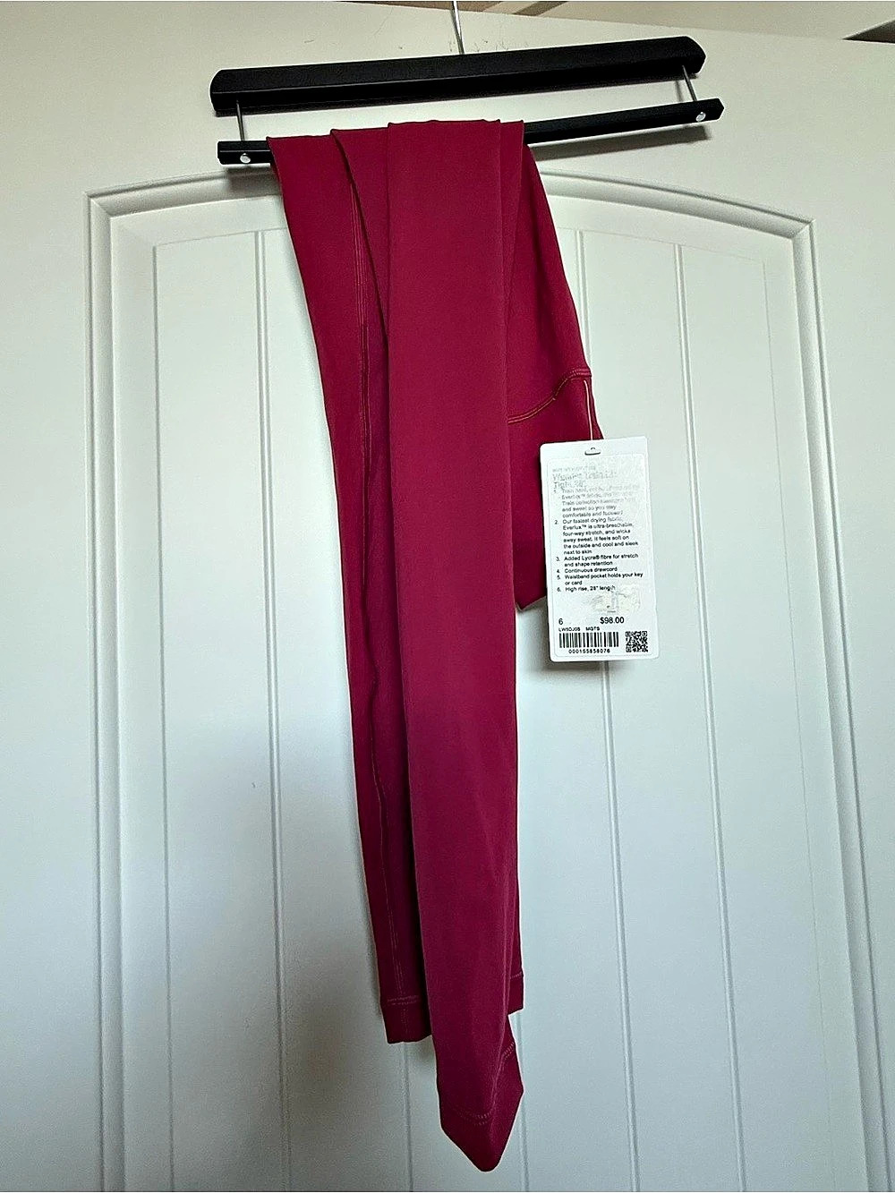 NWT lululemon Wunder Train High-Rise Tight 28" - fuschia